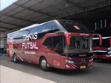 Bus Baru Dukung Mobilitas Timnas Futsal Indonesia