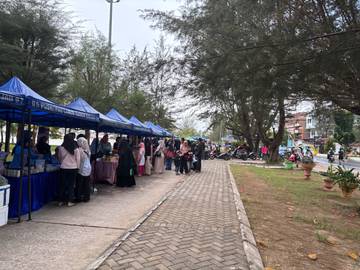 Pasar Minggu Ria Lanud RSA Tetap Ramai Pengunjung