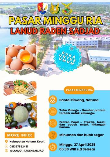 Lanud RSA Besok Selengarakan Pasar Minggu Ria