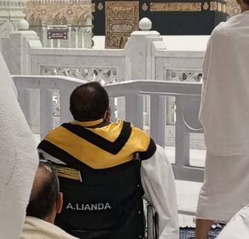 JCH Natuna Sehat, Jemaah Kursi Roda Laksanakan Tawaf