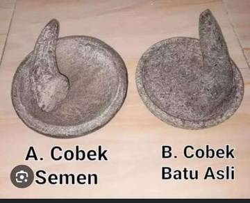 Perbedaan Cobek Asli Dengan Cobek Semen