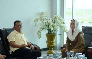 Bupati Natuna Antar Kepulangan Gubernur Kepri Usai Giat Kunker