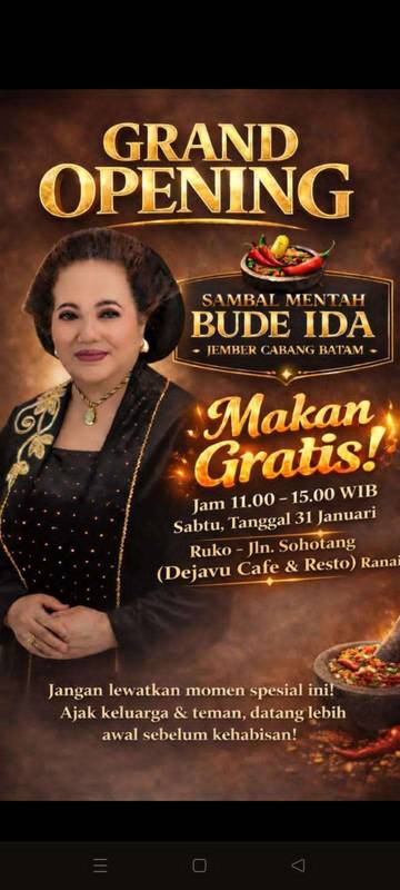 Kuliner Sambal Mentah Bude Ida Hadir di Ranai