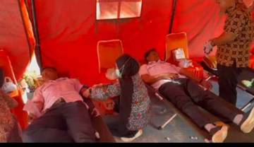 RRI Ranai Ikut Donor Darah Basarnas