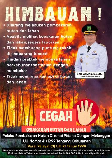 Camat Bunguran Timur Himbau Warga Cegah Karhutla