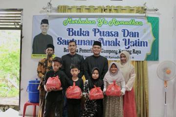 Gampong Krueng Raya Ciptakan Kebersamaan Bersama Yatim 
