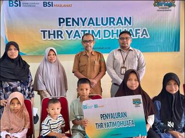 BSI Salurkan THR Untuk 60 Anak Yatim Dhuafa