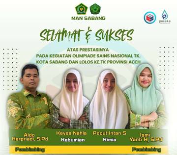 Siswa MAN Sabang menuju Olimpiade Sains Tingkat Provinsi