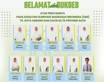 Membanggakan, Belasan Siswa MAN Sabang Masuk OMI Provinsi