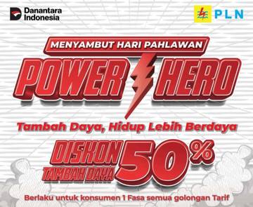 Sambut Hari Pahlawan, Tambah Daya Listrik Diskon 50% 