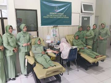 Peduli Kemanusiaan Persit Sabang Gelar Donor Darah