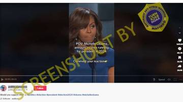 [SALAH] MICHELLE OBAMA MENCALONKAN DIRI SEBAGAI PRESIDEN AMERIKA SERIKAT 2024