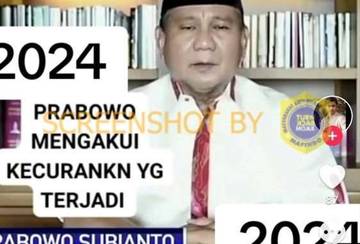 [SALAH] Prabowo Sebut Pemilu 2024 Curang