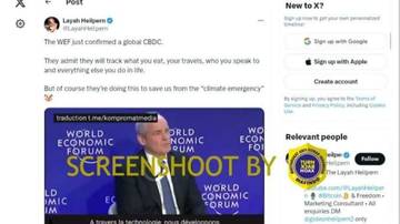 [SALAH] World Economic Forum Membuat Mata Uang Digital Global yang Melacak Semua Kegiatan Penggunanya