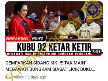 [SALAH] MEGAWATI HADIRI SIDANG MK BUNGKAM KECURANGAN 02