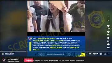 [SALAH] Kejagung Temukan 400 Kilogram Emas Batangan di Rumah Sandra Dewi