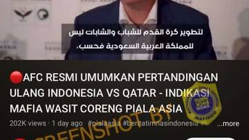 [SALAH] AFC Resmi Umumkan Pertandingan Ulang Indonesia vs Qatar