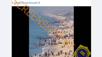 [SALAH] Video Anak-anak Gaza Mendapat Kesempatan Bermain di Pantai Setelah Serangan Iran ke Israel