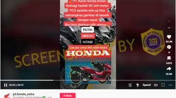[SALAH] “PT Astra Honda Motor Berbagi 50 Motor PCX” 