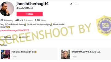 [SALAH] Akun Tiktok Tiruan Pengusaha Jhon LBH “@jhonlbf.berbagi14”