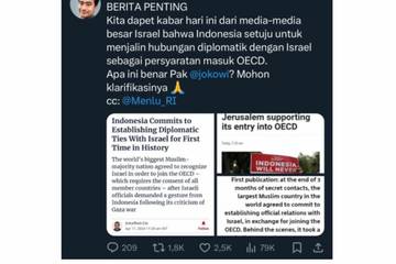 Kemenlu Tepis Indonesia Menormalisasi Hubungan Diplomatik Dengan Israel