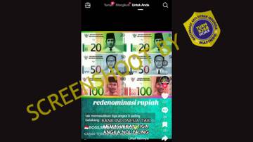 [SALAH]: Uang baru redominasi rupiah dari Bank Indonesia