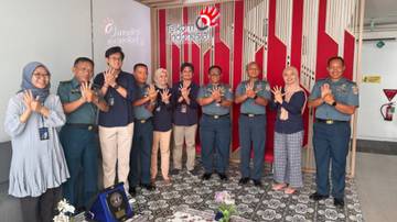 Danlantamal XIII Kunjungi Telkom Tarakan Dukung Telekomunikasi Strategis