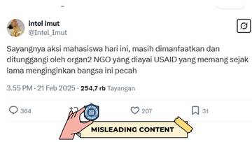 [HOAKS] #IndonesiaGelap yang Dilakukan oleh Mahasiswa Dibiayai USAID