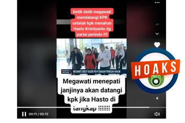 [HOAKS] Megawati Datangi KPK setelah Hasto Ditahan