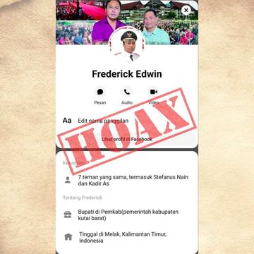 Hoaks, Penipuan Akun Bupati Kubar Menyebar di Media Sosial