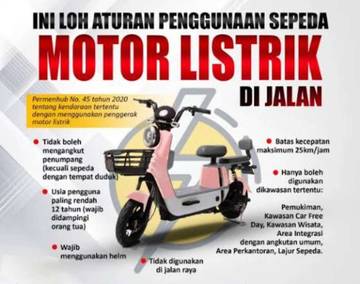 Penggunaan Sepeda Listrik di Jalan Raya Dinilai Membahayakan