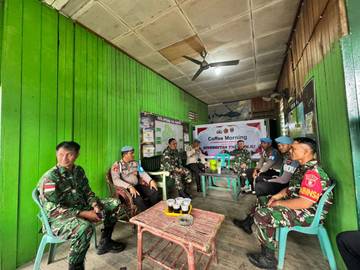 Polres Mahulu Gelar Coffee Morning Bersama Personel TNI