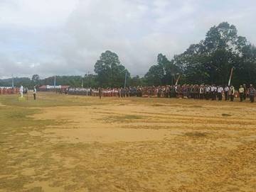 Peringatan HUT RI di Long Pahangai Berlangsung Khidmat