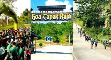 Ratusan Peserta Ramaikan Lari Ceria di Goa Tapak Raja