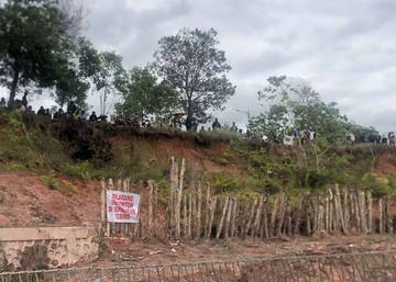 IMI Paser Pasang Rambu Larangan Nonton di Tebing