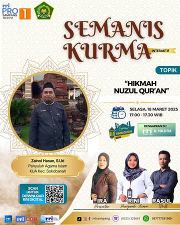 Semanis Kurma RRI Sampang, Hikmah Nuzulul Quran
