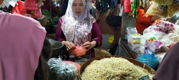 Menjelang Lebaran Ketupat Pedagang Kecambah Diburu Pembeli