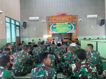 Kodim Bangkalan Peringati Isra Mikraj Perkuat Karakter Prajurit