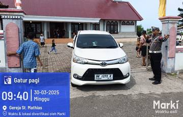 Sat Lantas Polres Kepulauan Tanimbar Amankan Ibadah Minggu