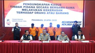 Polda Riau Tangkap Debt Collector Yang Terlibat Pengrusakan