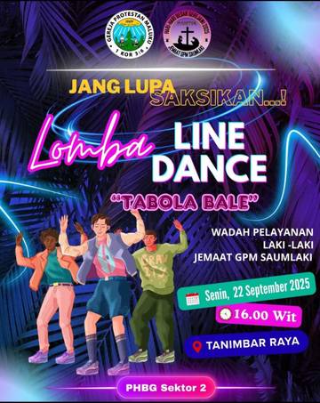 Line Dance Tabola-bale Digemparkan Laki-laki GPM Saumlaki