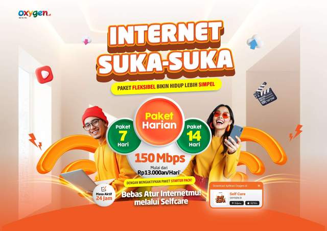 Oxygen.id Luncurkan Internet Unlimited Mulai Rp 13.000-an