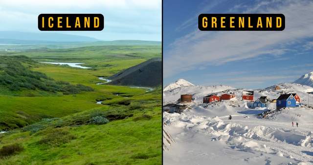 Greenland dan Iceland, Nama yang Dianggap Tertukar