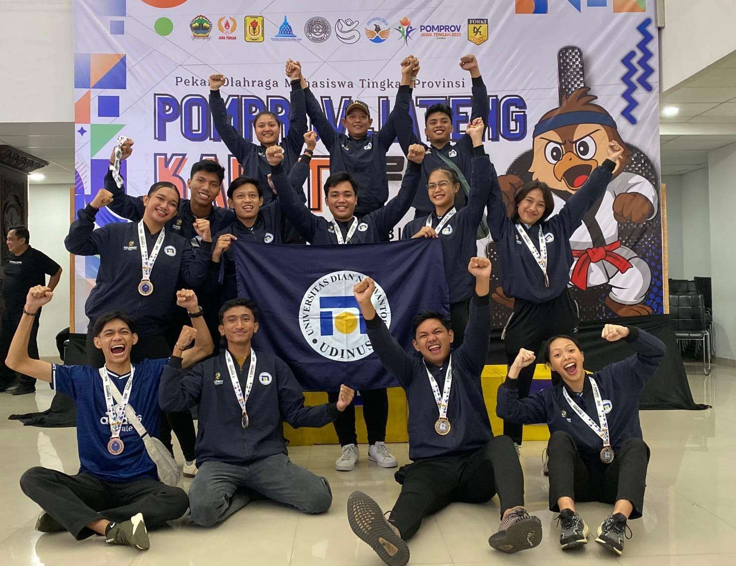 Atlet Udinus Juara Umum Karate Pomprov Jateng 2025