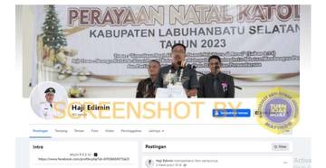Hoaks, AKUN FACEBOOK BUPATI LABUHANBATU SELATAN “Haji Edimin”.