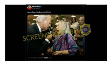 Hoaks, Joe Biden Menodongkan Pistol ke Mulut Seorang Wanita Tua.