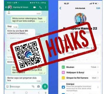 Hoaks, Akun WhatsApp Mengatasnamakan Kadispora Provinsi Kalimantan Tengah.