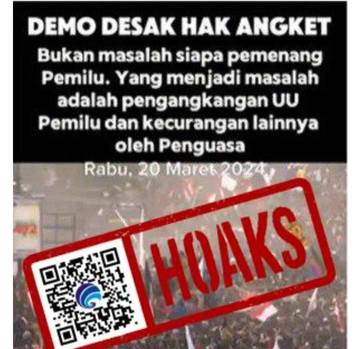 Hoaks, Video Aksi Demo Desak Hak Angket 20 Maret 2024