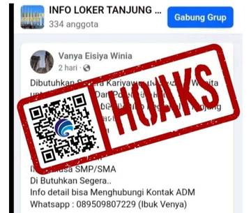 Hoaks, Rekrutmen Karyawan PT Pelindo Regional I Tanjung Balai Karimun