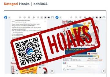Hoaks, Undian Berhadiah Mengatasnamakan Bank Jatim.